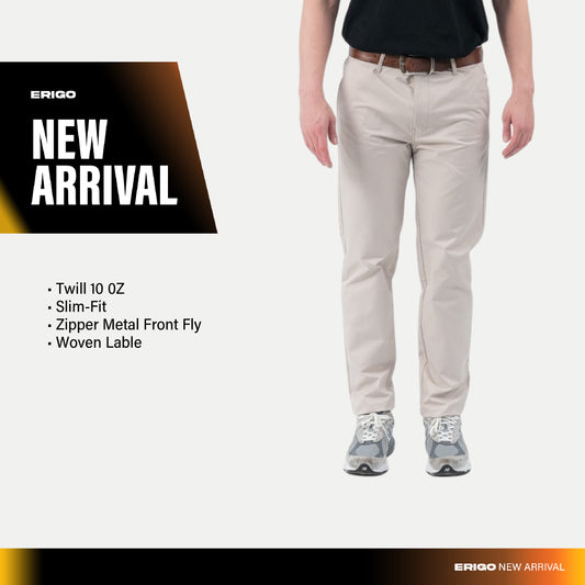 Erigo Chino Pants Flexi Fit Elvis Beige - Celana Panjang Chino Unisex