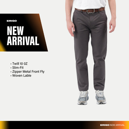 Erigo Chino Pants Flexi Fit Valery Grey - Celana Panjang Chino Unisex