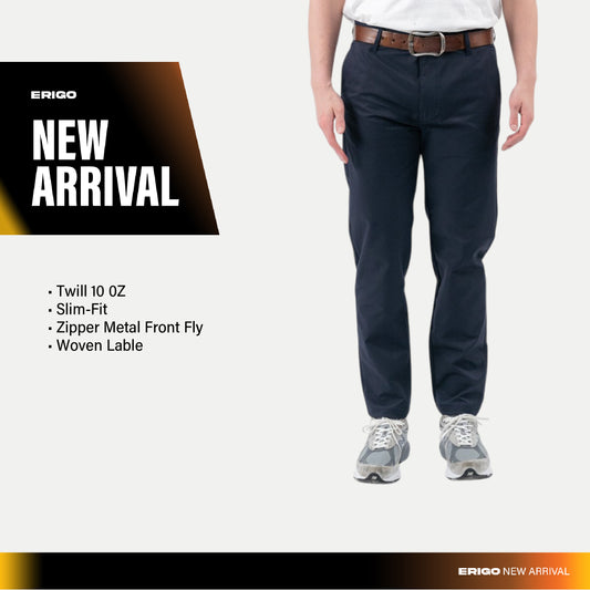 Erigo Chino Pants Flexi Fit Vincenzo Navy - Celana Panjang Chino Unisex