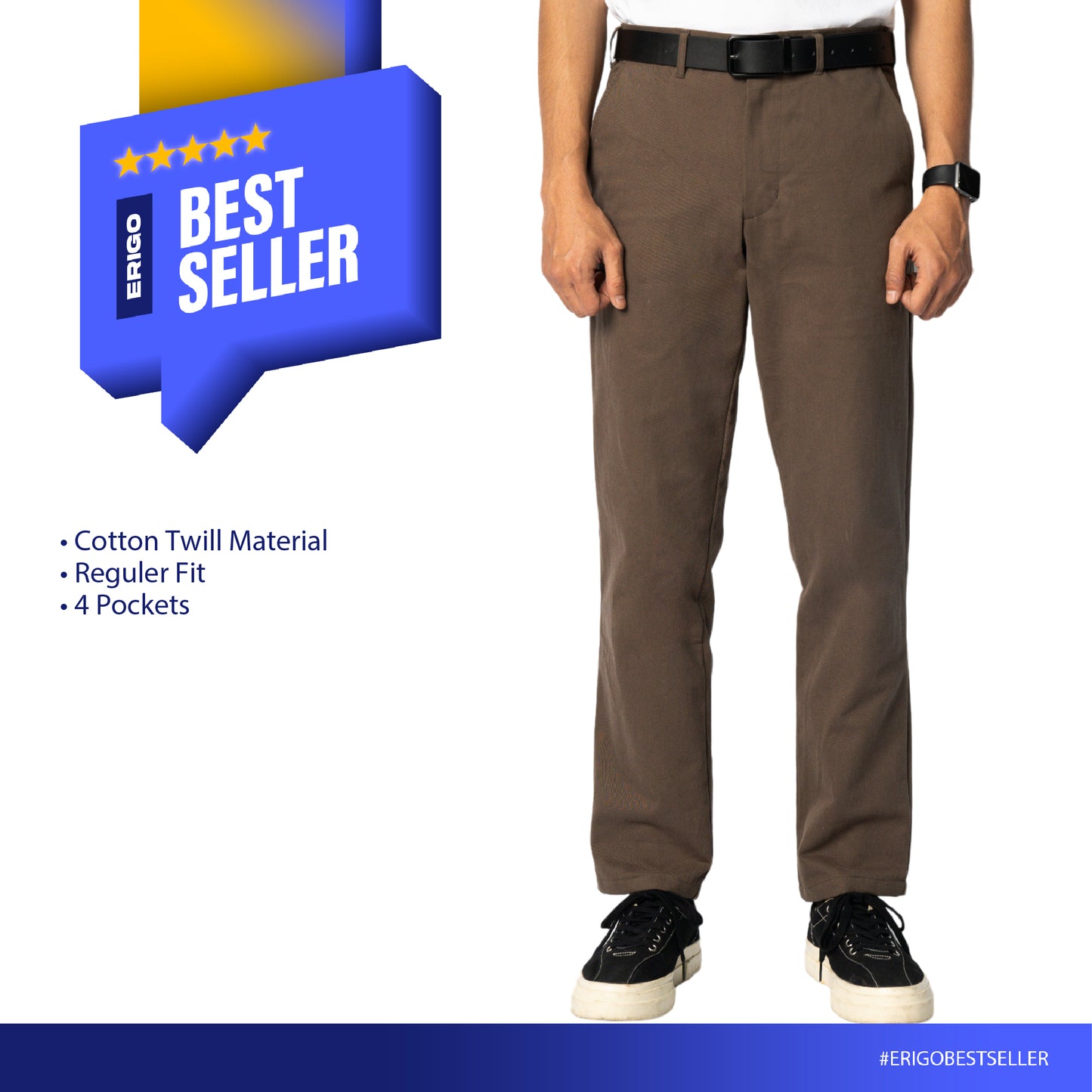 Erigo Chino Pants Regular Jair Mocha