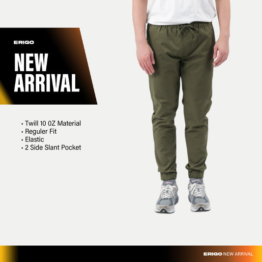 Erigo Jogger Pants Flexi Fit George Army - Celana Panjang Jogger Unisex