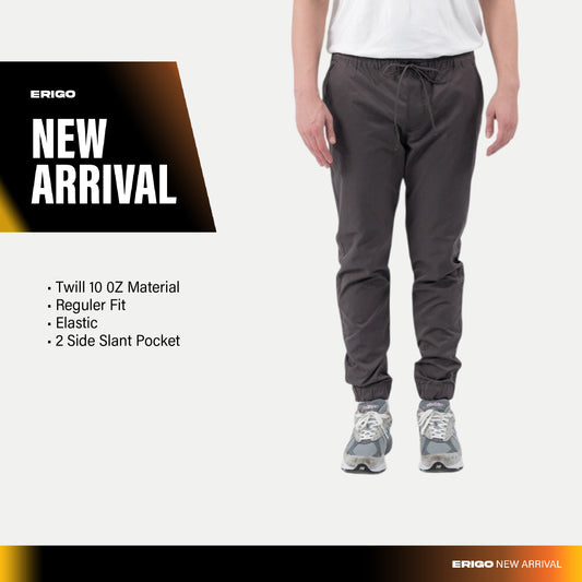 Erigo Jogger Pants Flexi Fit Rocrich Grey - Celana Panjang Jogger Unisex