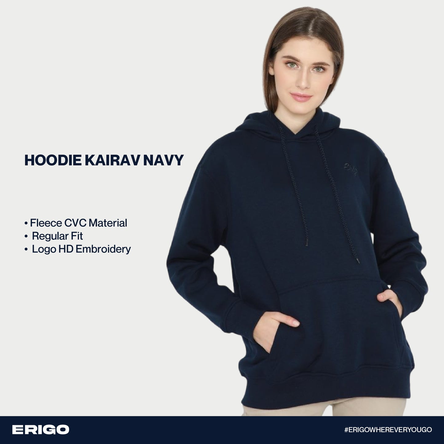 Erigo Hoodie Kairav Navy