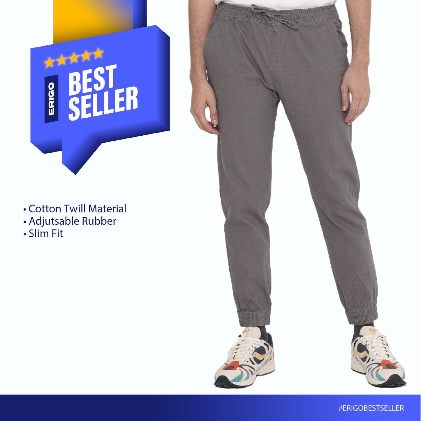 Erigo Jogger Pants Saanvi Grey Unisex