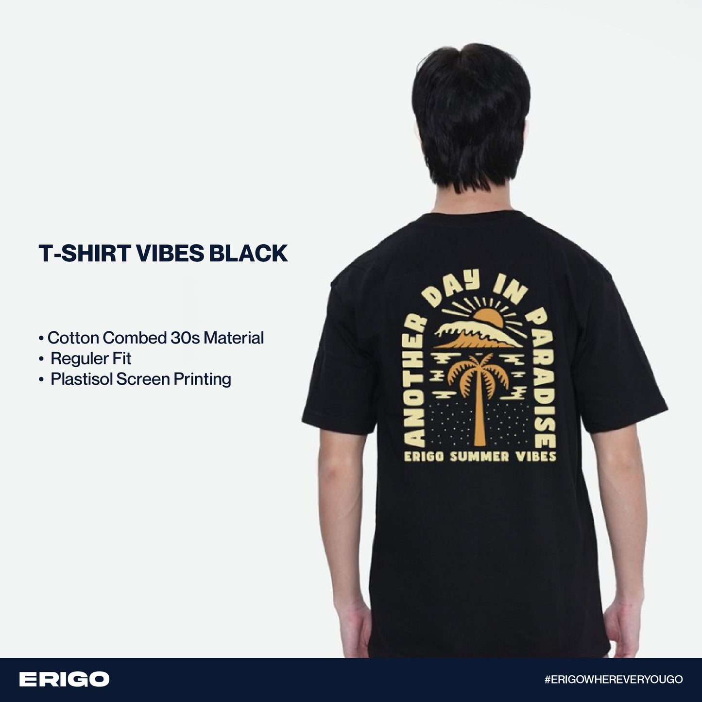 Erigo T-Shirt Vibes Black Unisex