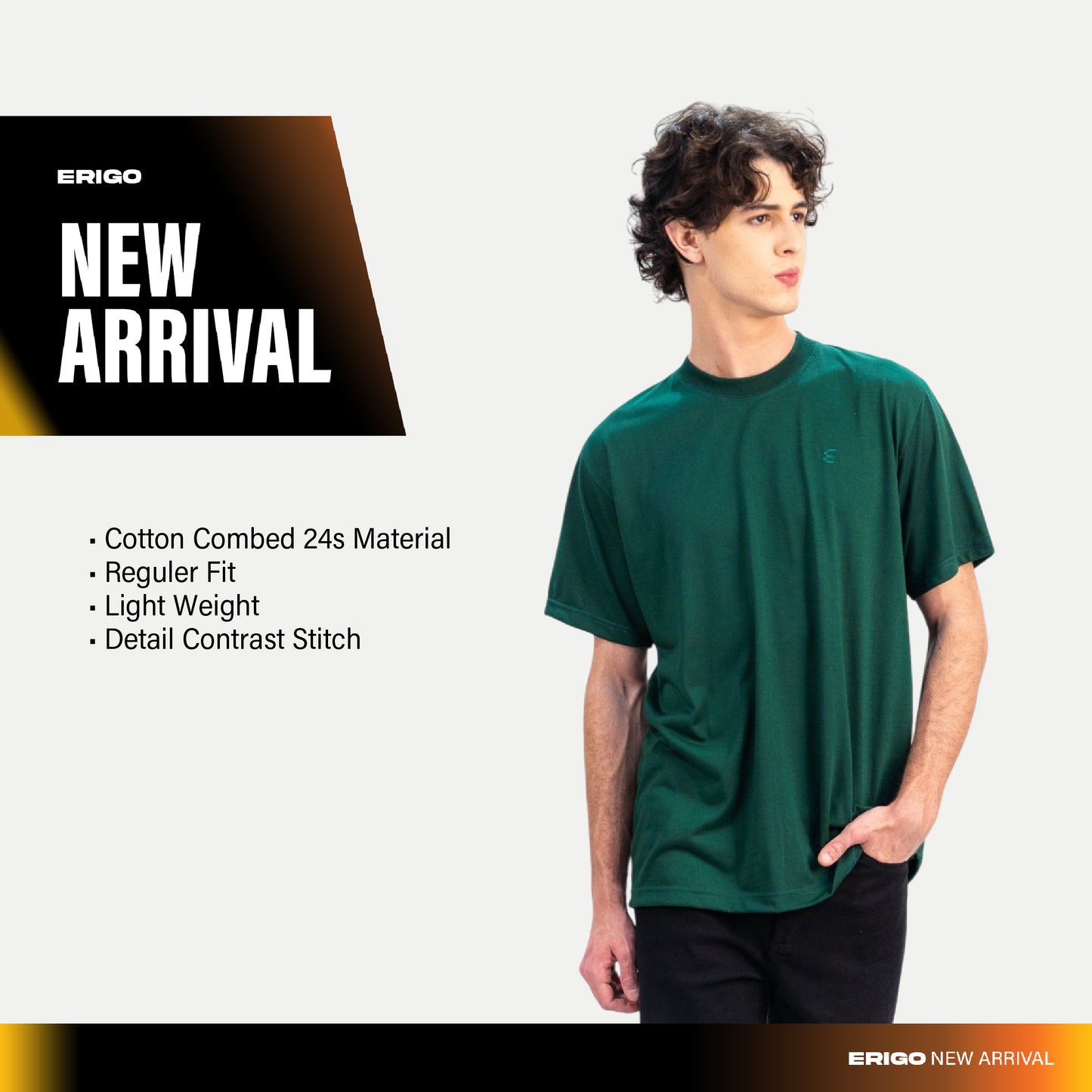 Erigo T-Shirt Embro Varen Emerald - Kaos Unisex