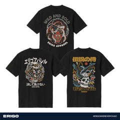 Erigo T-Shirt Oversize Buy 1 Get 3 Bundling 3 Vol 2 | Sadamichi Black, Seishiro Black, Sairo Black