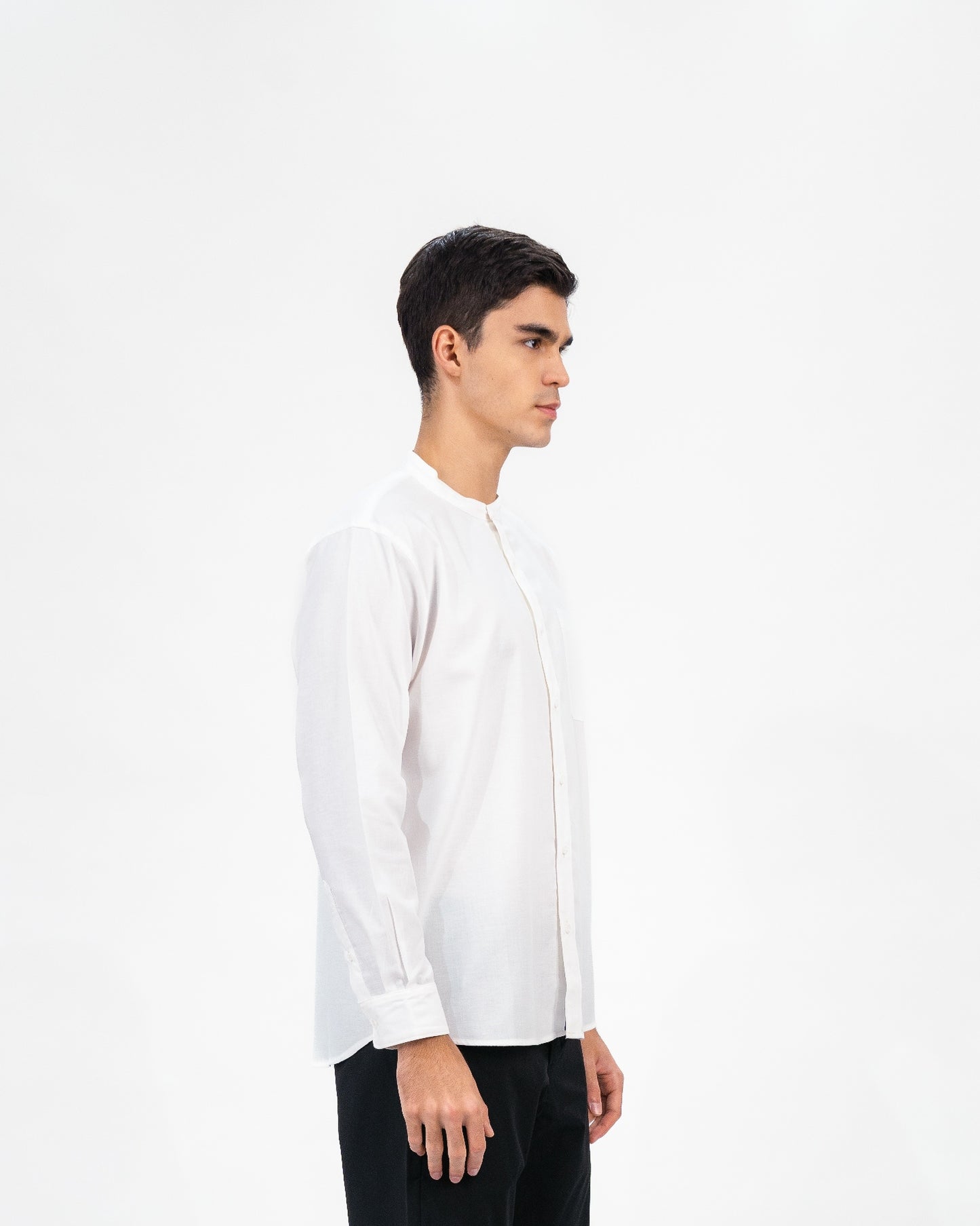 Erigo Shanghai Long Sleeve Basic Firdaus Off White - Kemeja Koko Lengan Panjang Unisex