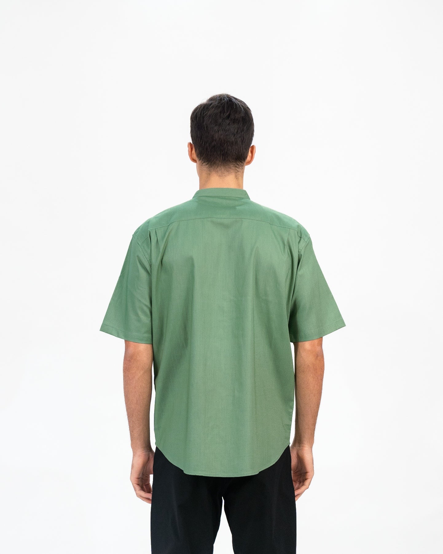 Erigo Shanghai Short Sleeve Basic Farhan Sage Green - Kemeja Koko Lengan Pendek Unisex