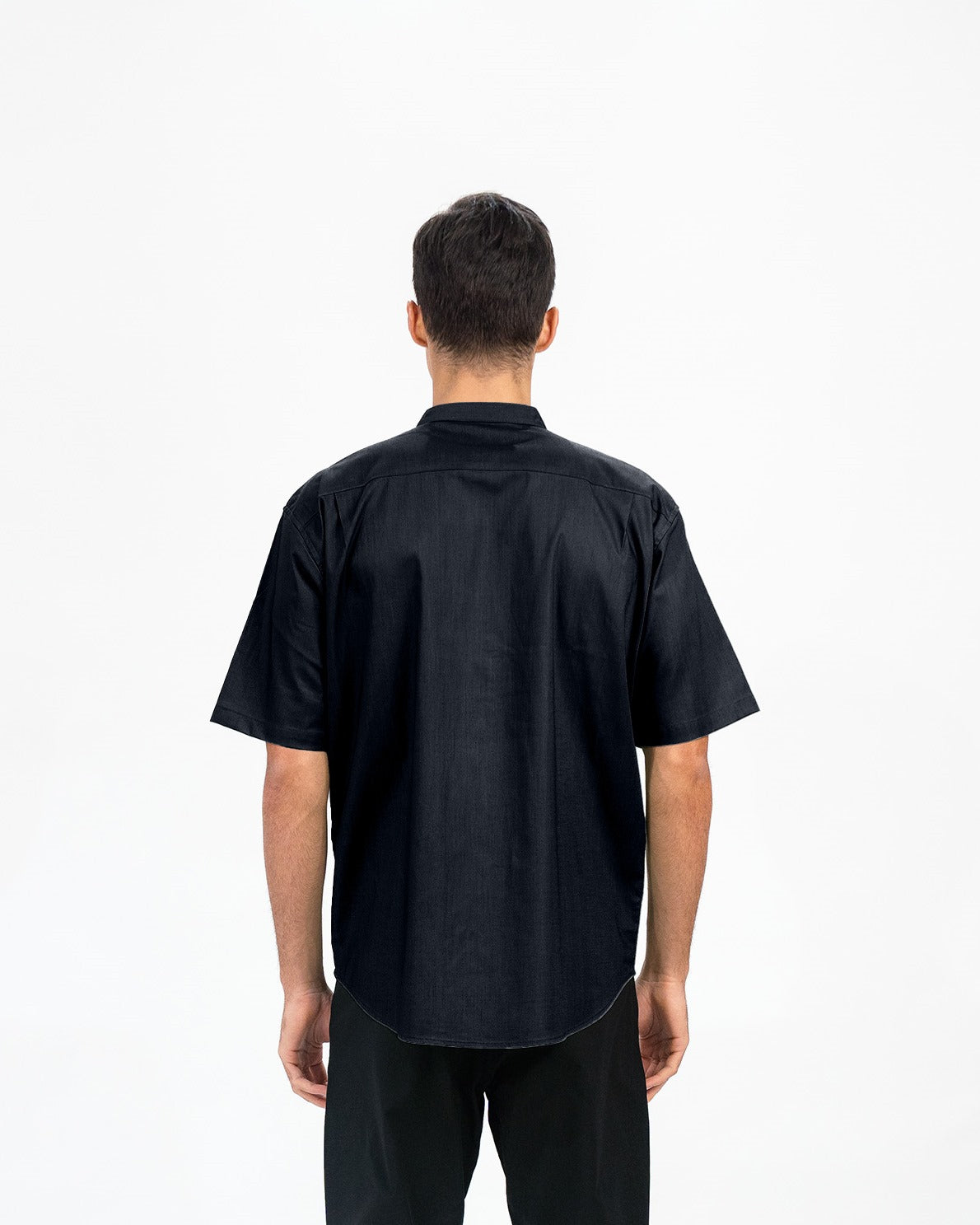 Erigo Shanghai Short Sleeve Basic Fatih Black - Kemeja Koko Lengan Pendek Unisex