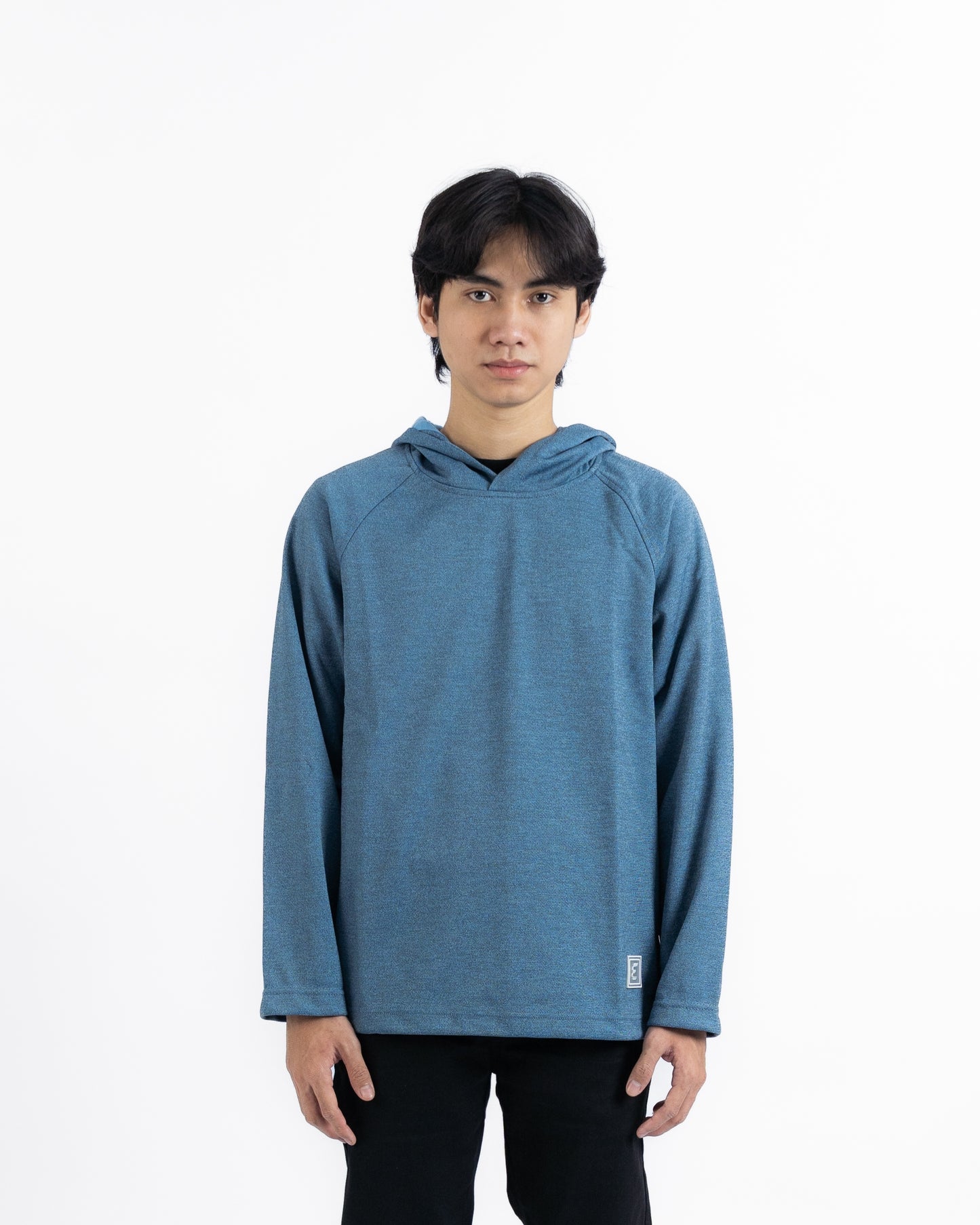 Erigo Long Sleeve Hoodie Tees Moses Blue - Kaos Hoodie Lengan Panjang Unisex