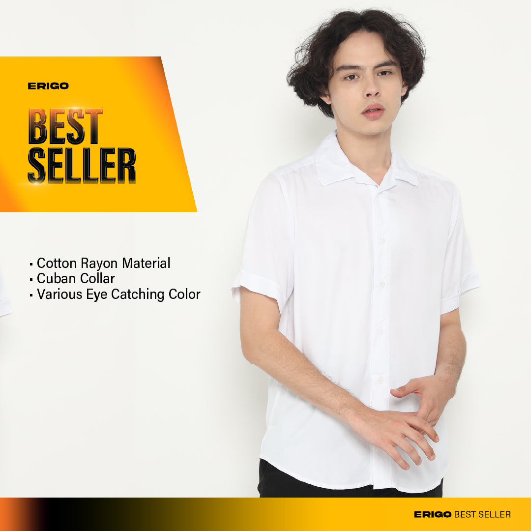 Erigo Short Shirt Rayon Lavrenti White Unisex