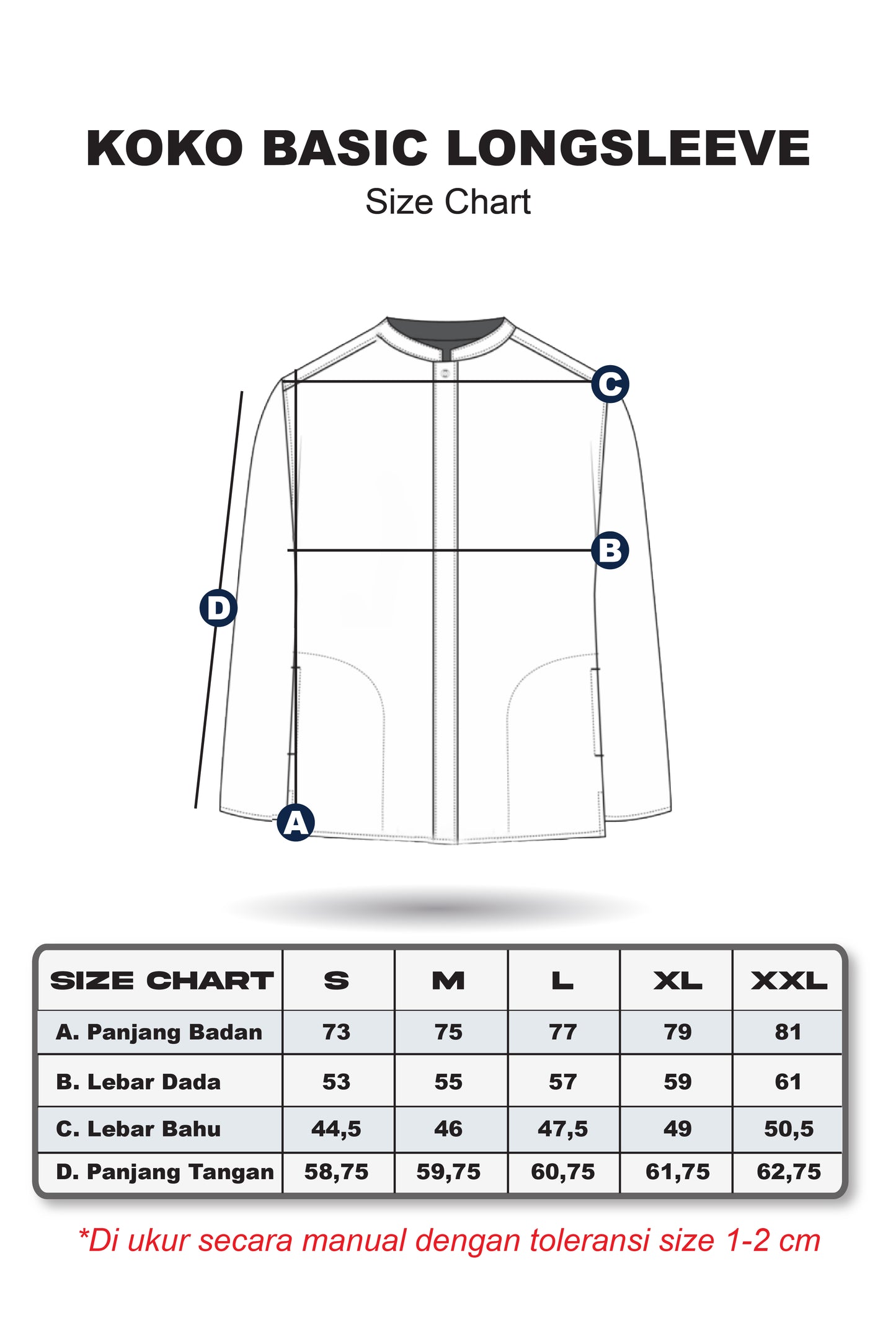 Erigo Shanghai Long Sleeve Basic Firdaus Off White - Kemeja Koko Lengan Panjang Unisex