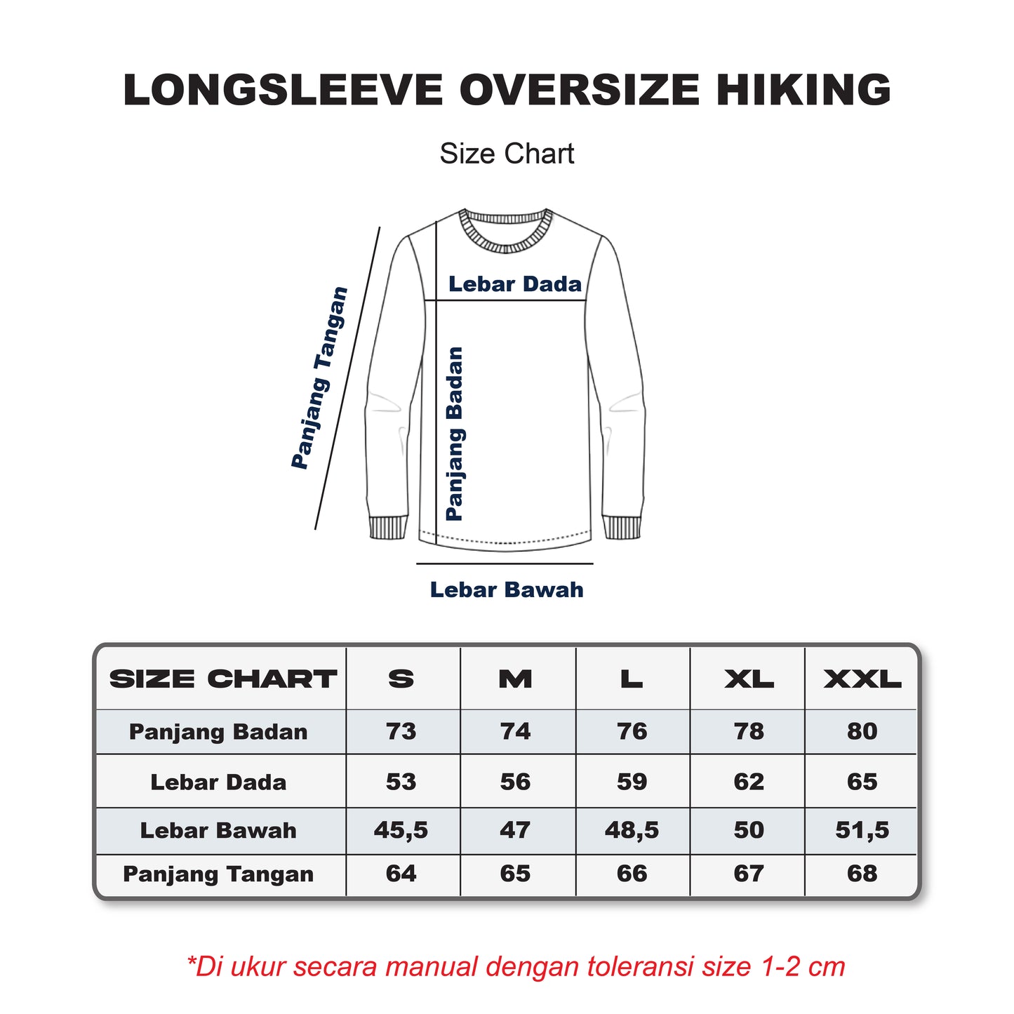 Erigo T-Shirt Long Sleeve Oversize Millie Black - Kaos Lengan Panjang Unisex