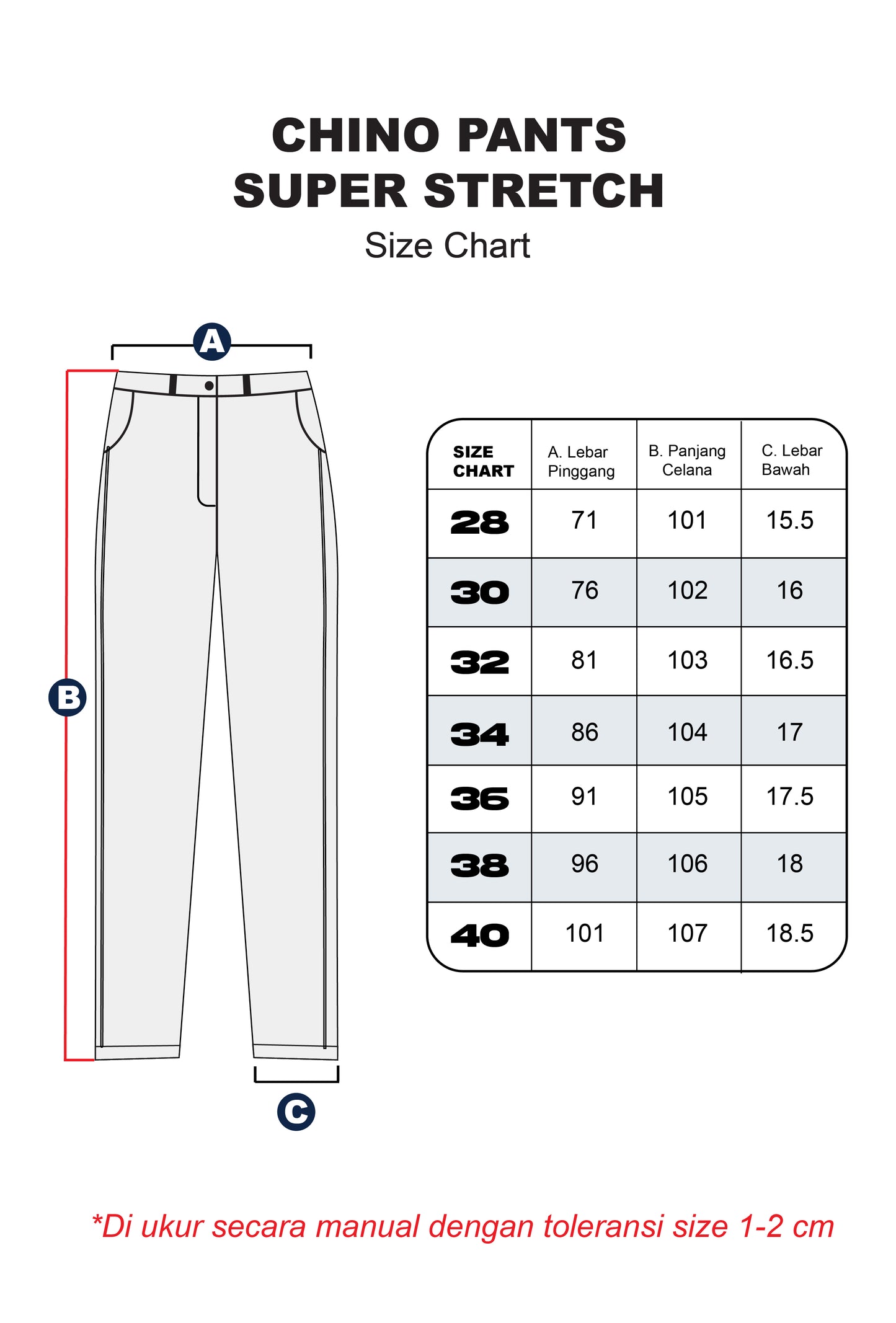Erigo Chino Pants Super Stretch Eugino Sand Unisex