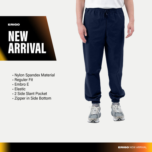 Erigo Jogger Pants Zipper Xackery Navy - Celana Panjang Jogger Unisex