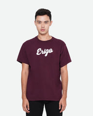 Erigo T-Shirt Basic Maroon White Unisex