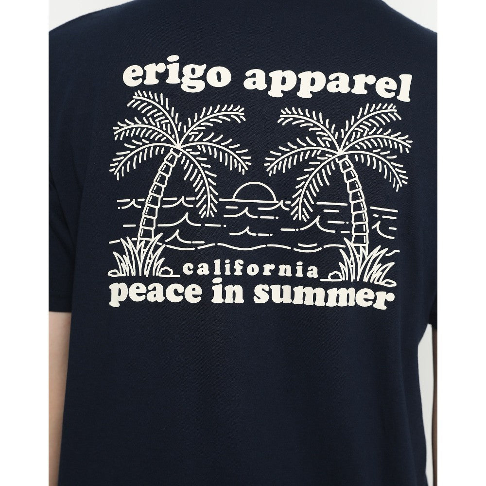 Erigo T-Shirt Summer Peace Navy Unisex