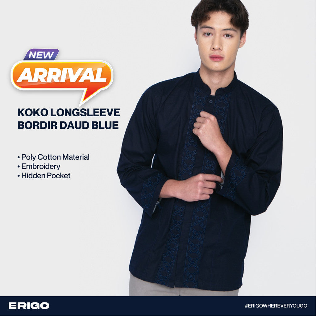 Erigo Koko Long Sleeve Bordir Daud Blue