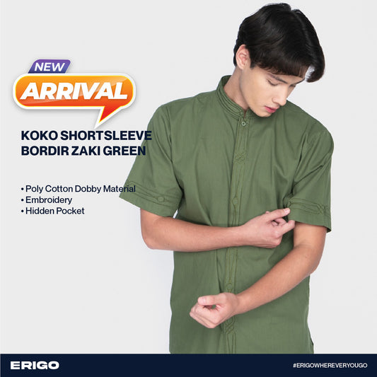 Erigo Koko Short Sleeve Bordir Zaki Green