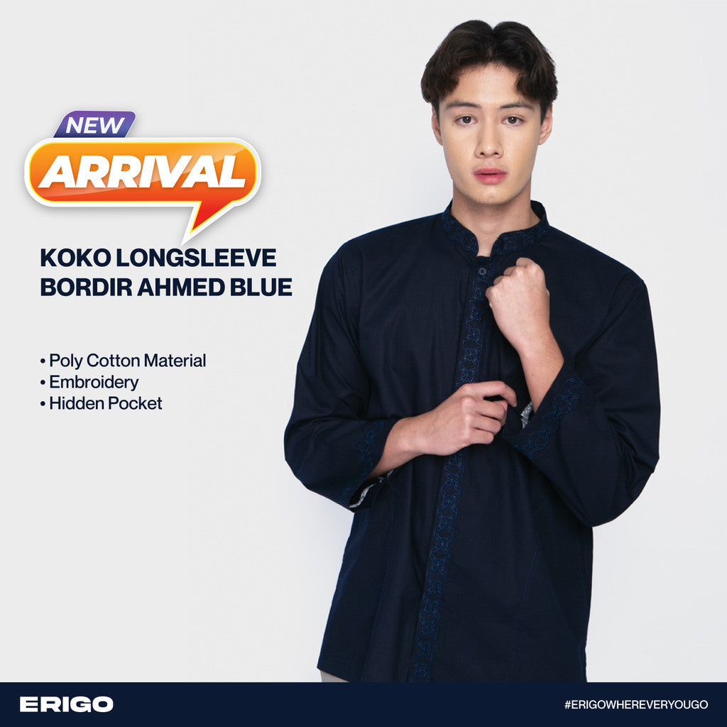 Erigo Koko Long Sleeve Bordir Ahmed Blue