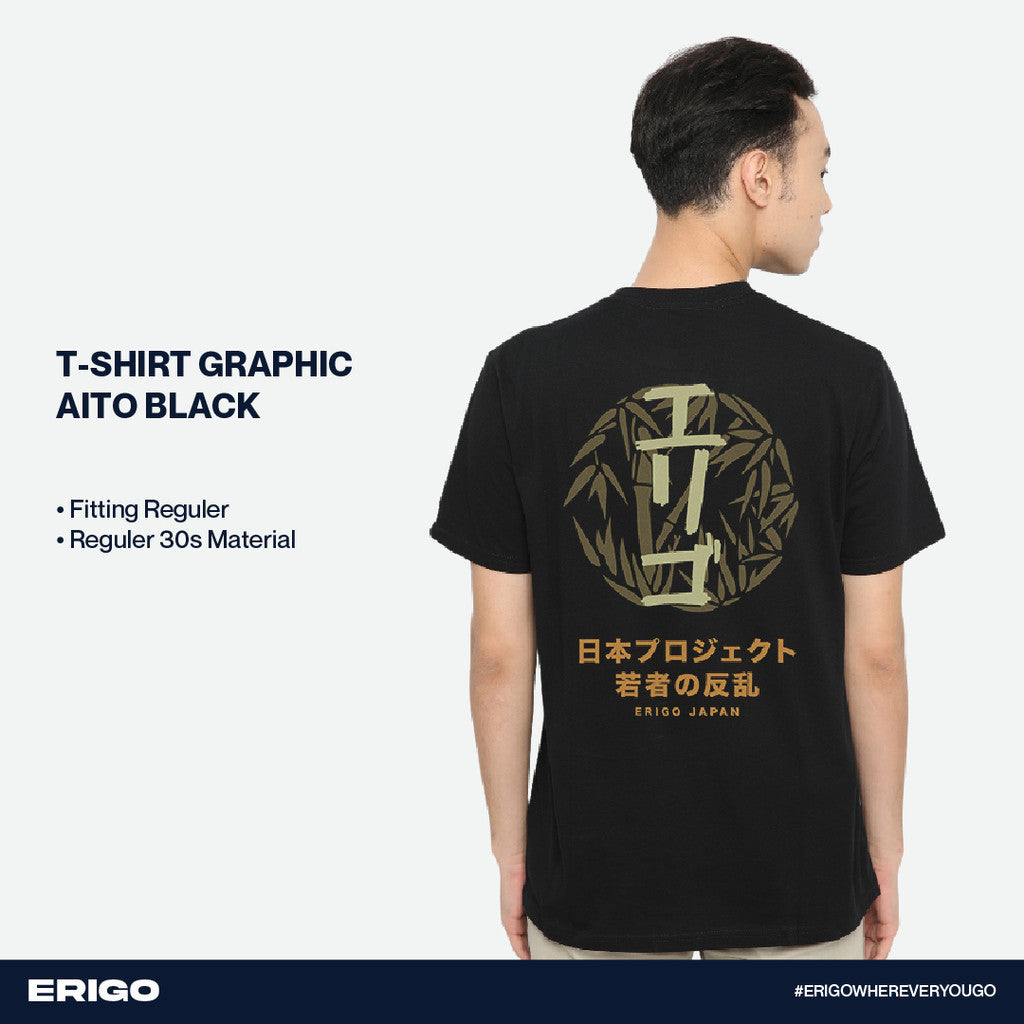 Erigo T-Shirt Graphic Aito Black