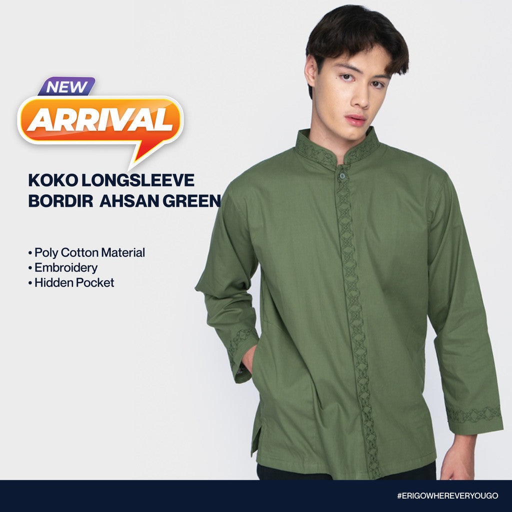 Erigo Koko Long Sleeve Bordir Ahsan Green