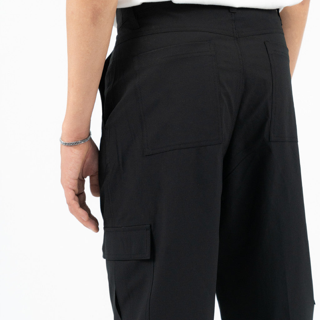 Erigo Cargo Pants Military Lamer Black - Celana Panjang Cargo Unisex
