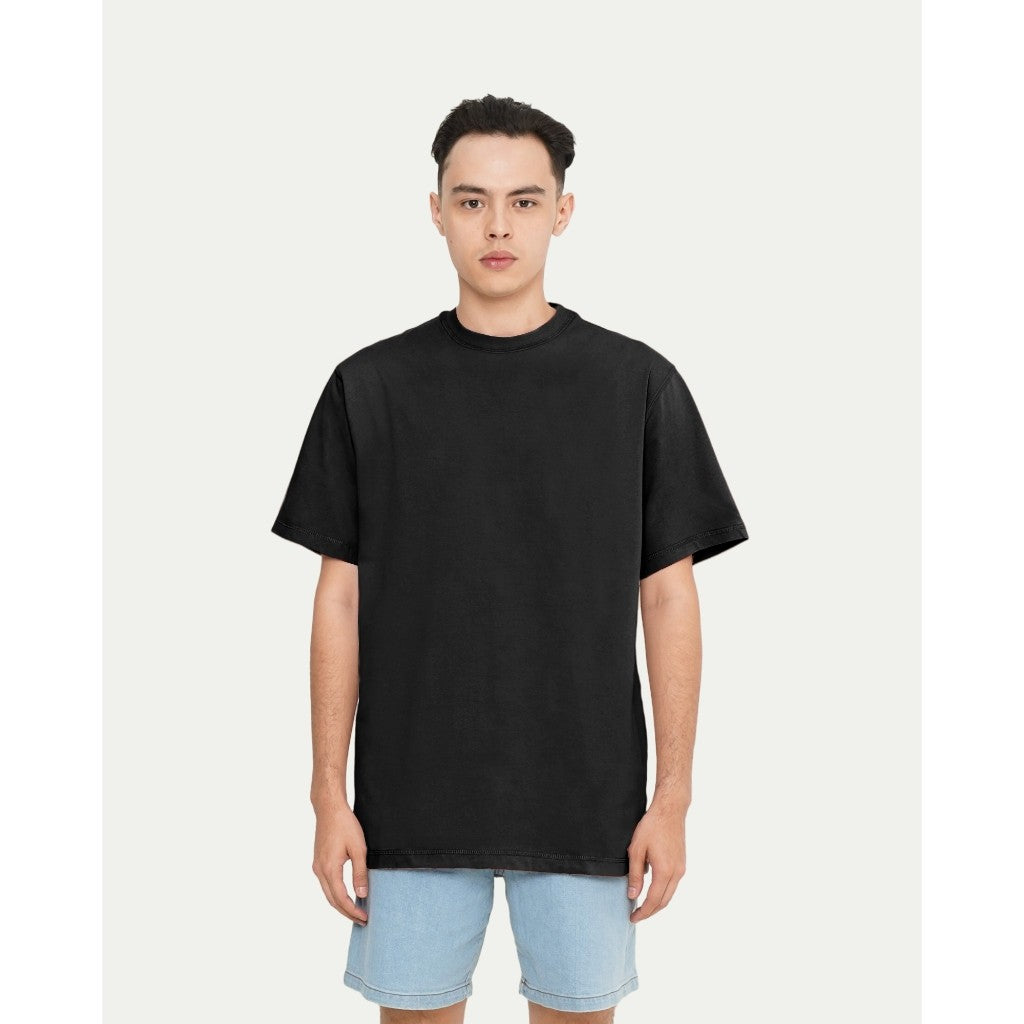 Erigo T-Shirt Basic Regular Black - Kaos Polos Unisex