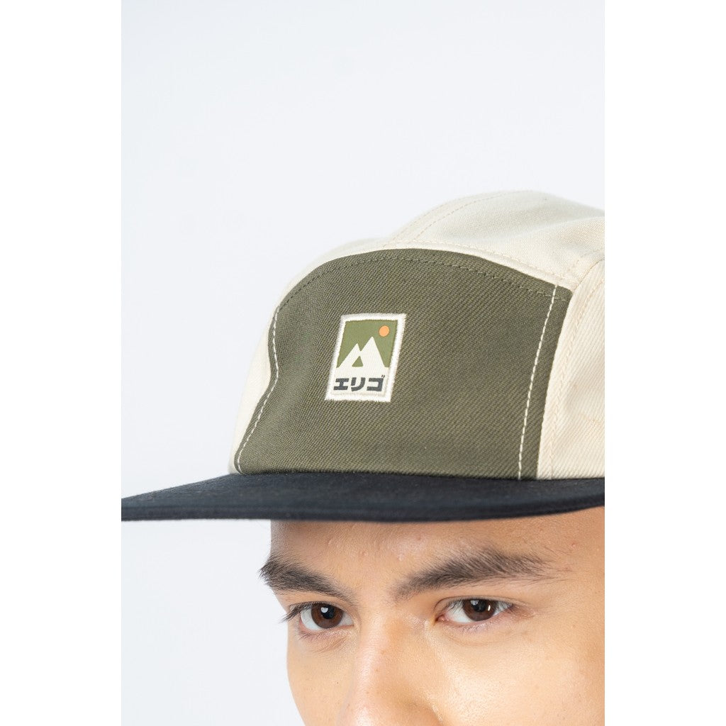 Erigo Five Panel Caps Haguro Cream Army Black Unisex