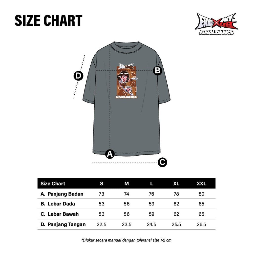 Erigo T-shirt Oversize Freya Final Dance Grey - Kaos Oversize Unisex