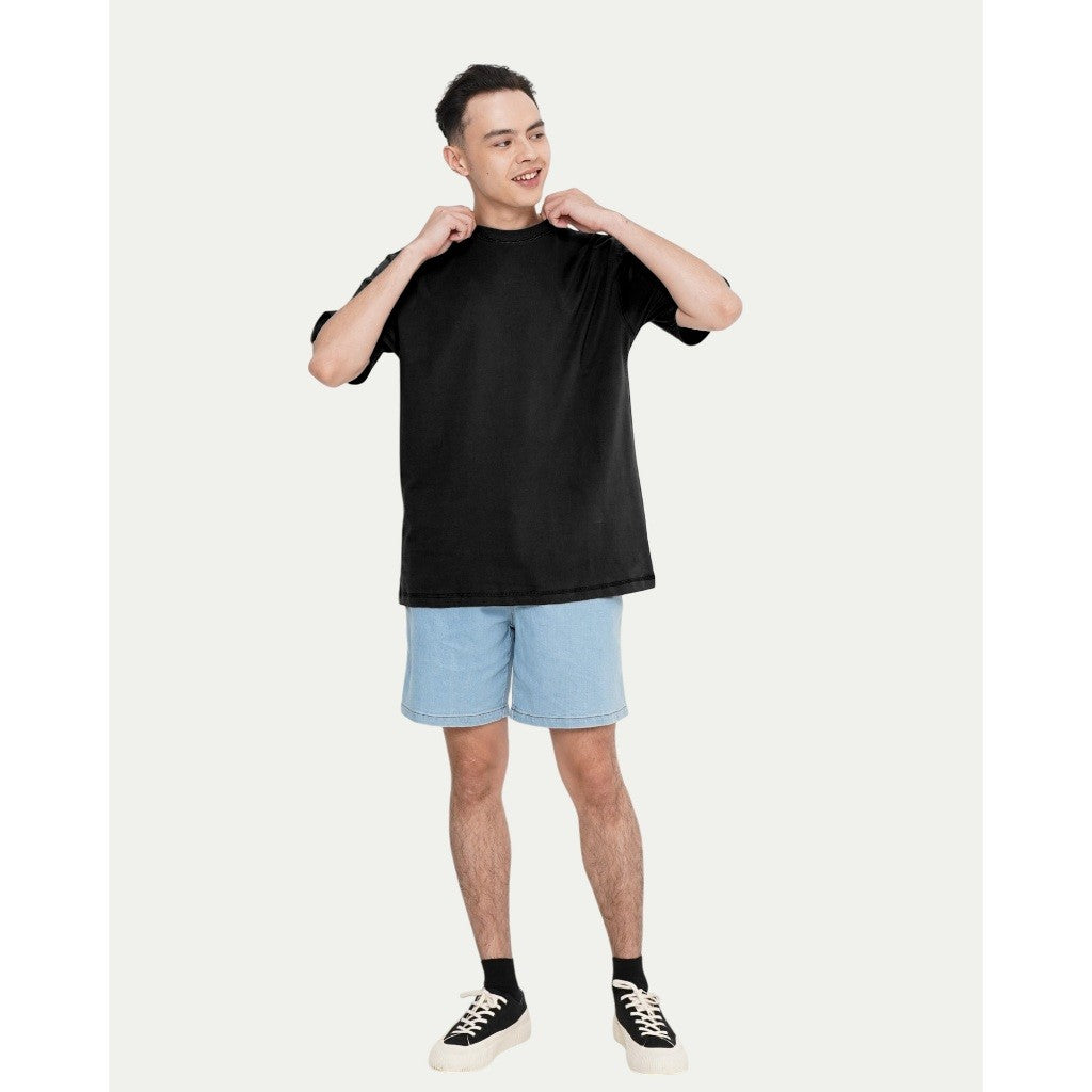 Erigo T-Shirt Basic Regular Black - Kaos Polos Unisex