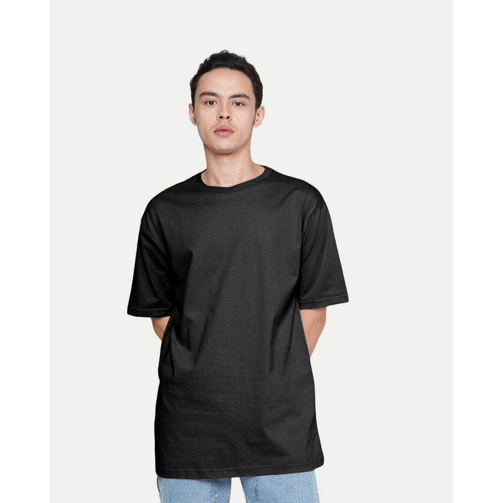 Erigo T-Shirt Basic Regular Black - Kaos Polos Unisex