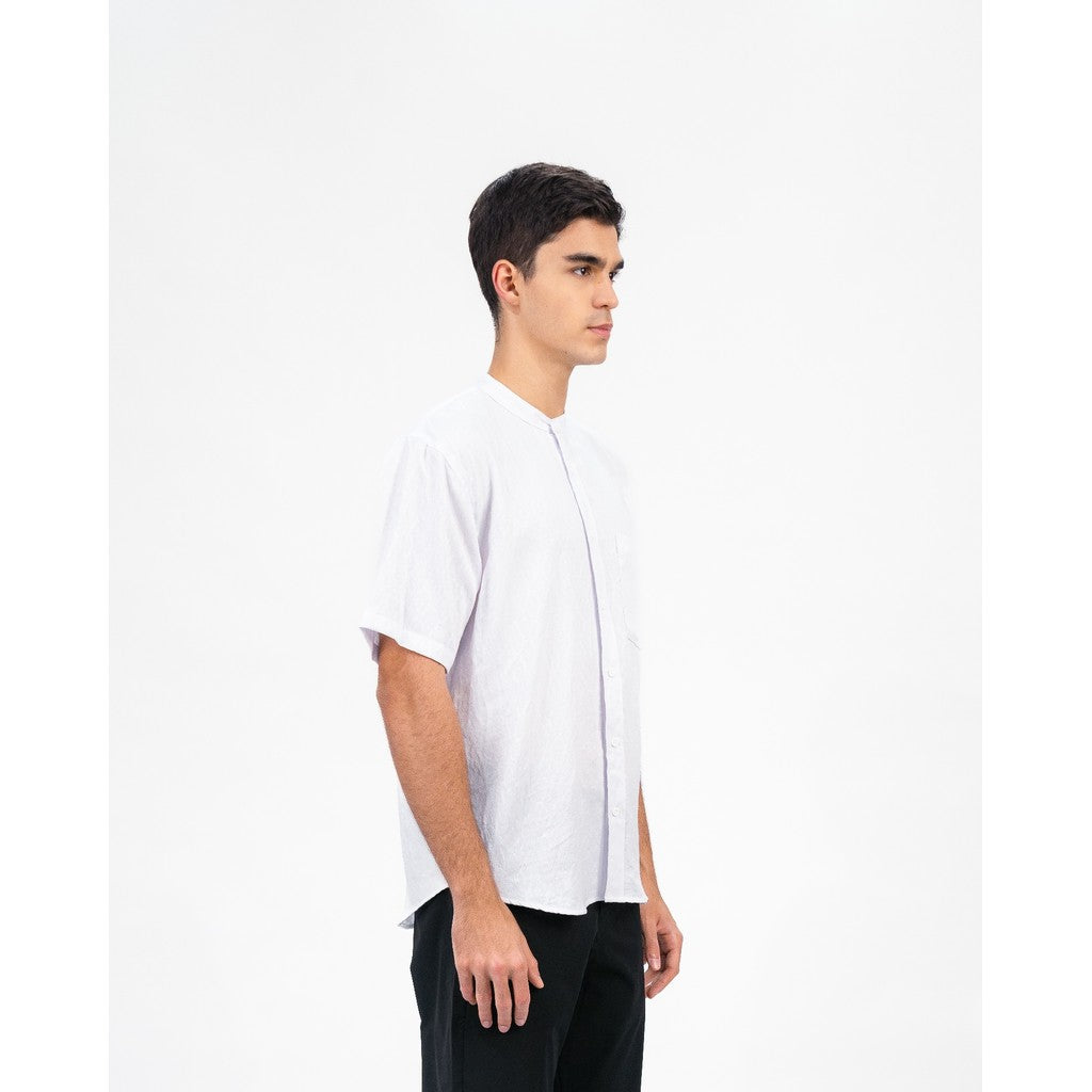Erigo Shanghai Ashars Short Sleeve White - Kemeja Koko Lengan Pendek Unisex