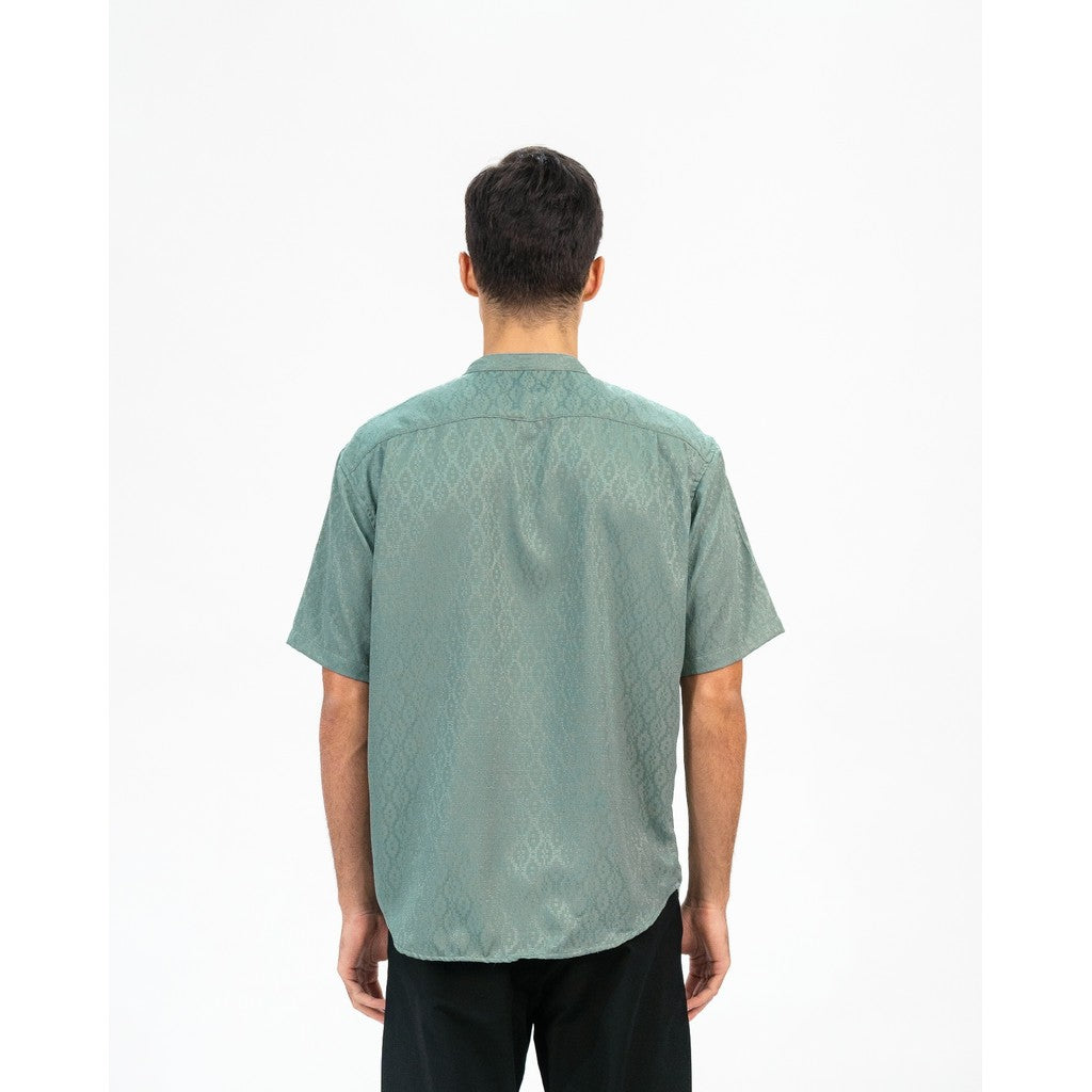 Erigo Shanghai Azzam Short Sleeve Green - Kemeja Koko Lengan Pendek Unisex