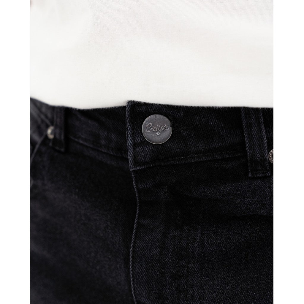 Erigo Denim Pants Eaton Black Whisker - Celana Panjang Denim Unisex