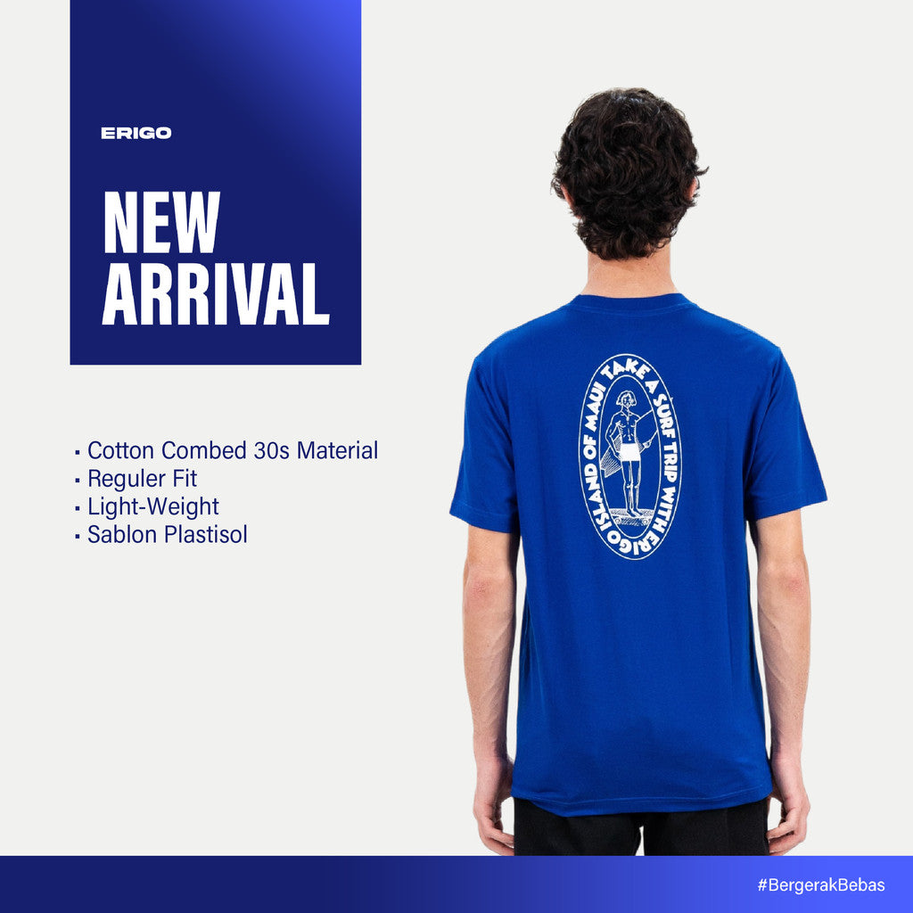 Erigo T-Shirt Wesley Blue - Kaos Unisex