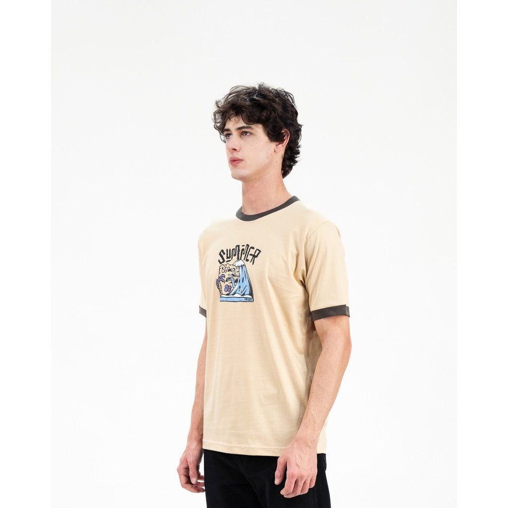 Erigo T-Shirt Ring Tee Wallis Cream - Kaos Unisex