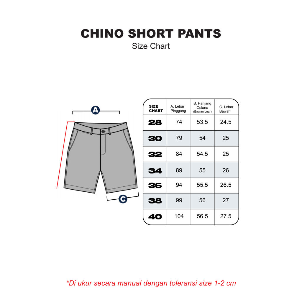 Erigo Chino Short Super Stretch Newland Black - Celana Pendek Chino Unisex
