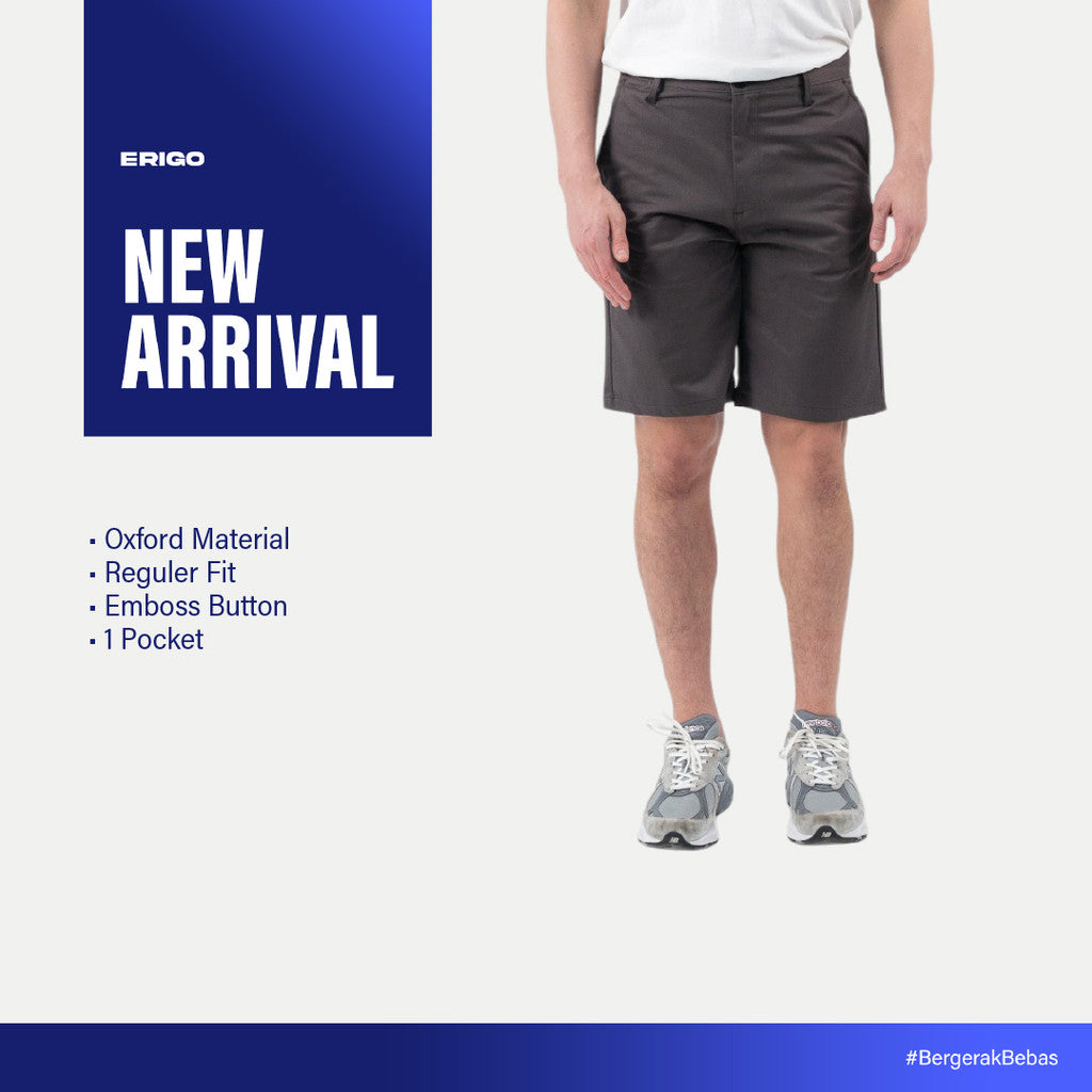 Erigo Chino Short Flexi Fit Nooles Grey - Celana Pendek Chino Unisex