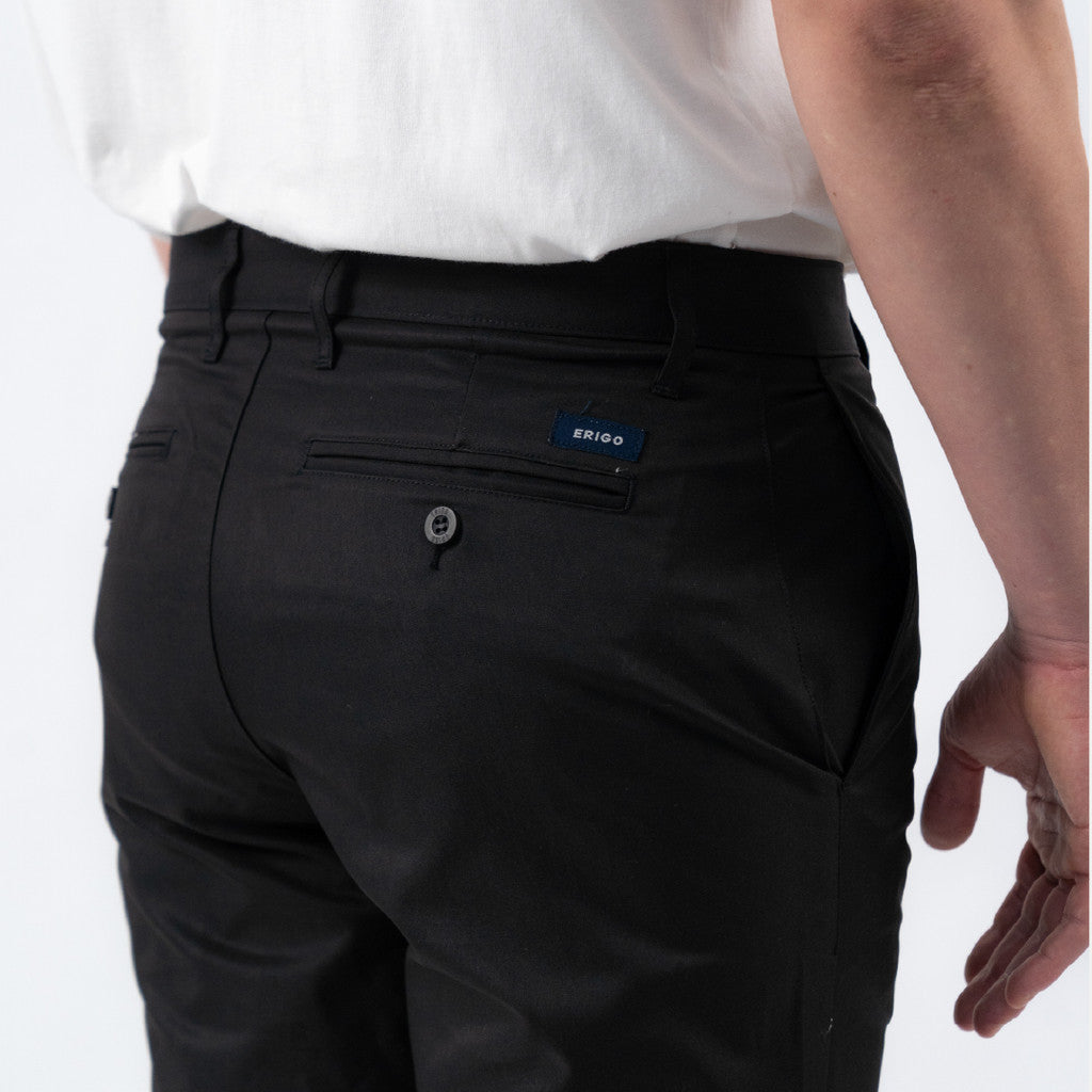 Erigo Chino Short Super Stretch Newland Black - Celana Pendek Chino Unisex