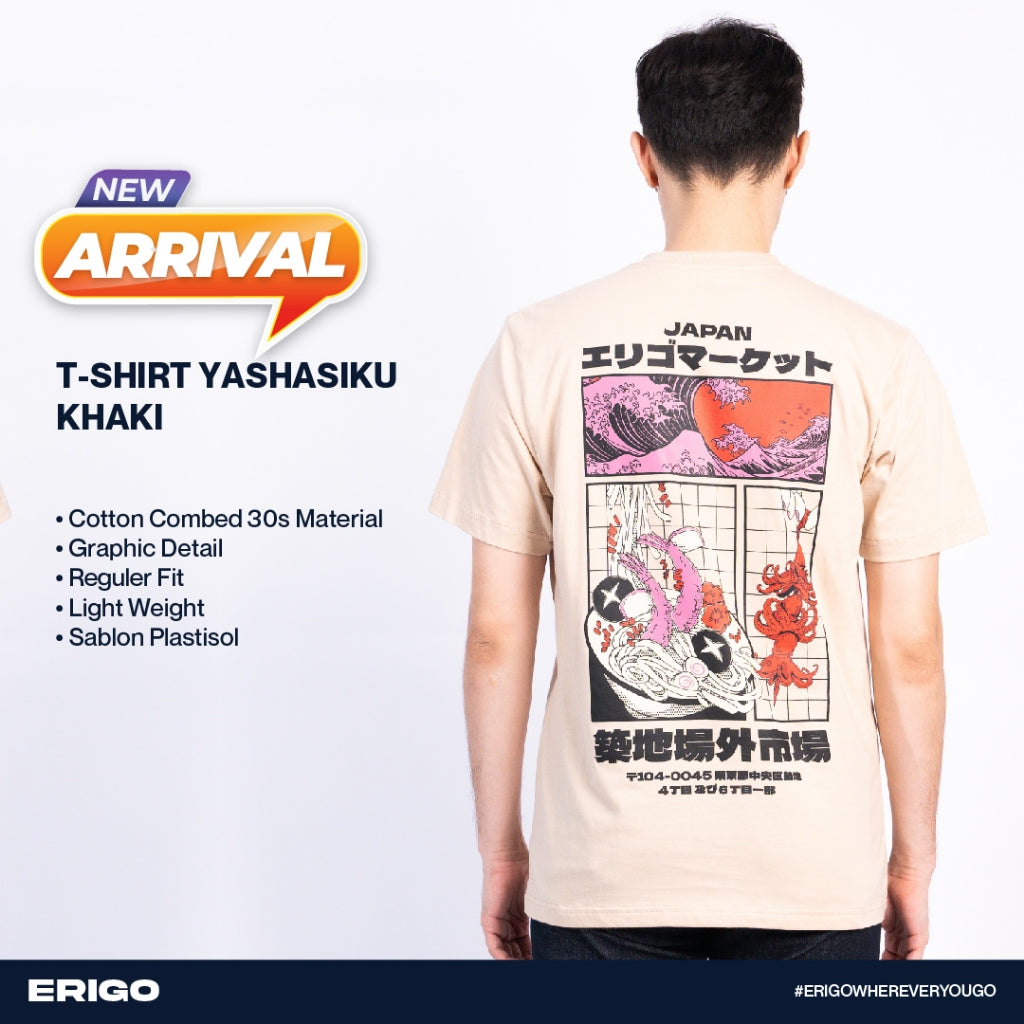 Erigo T-Shirt Yashasiku Khaki Unisex