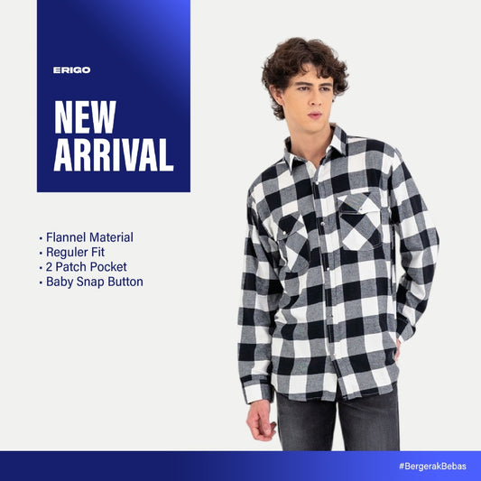 Erigo Flannel Shirt Neftali Black Unisex