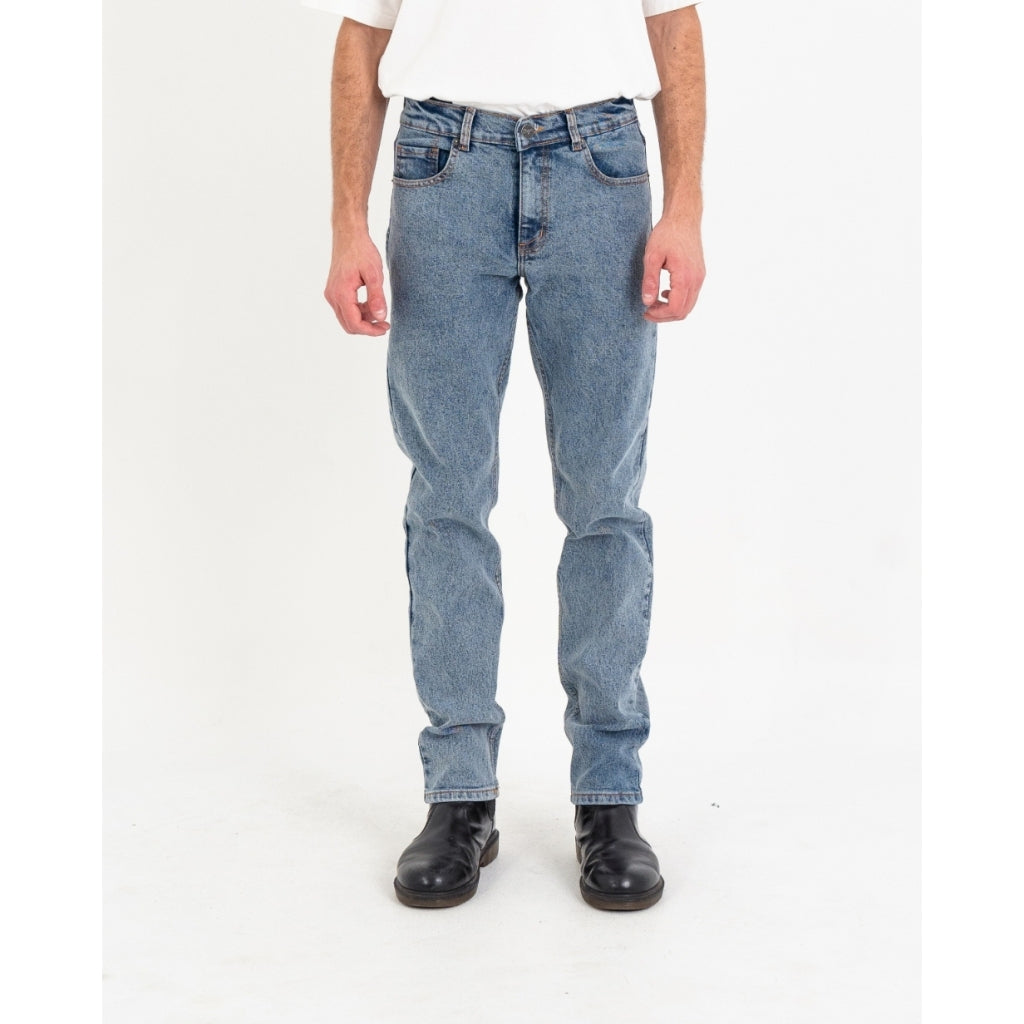 Erigo Denim Pants Efron Medium Blue Sand Wash - Celana Panjang Denim Unisex