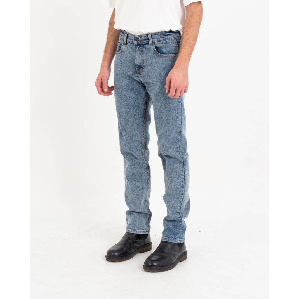 Erigo Denim Pants Efron Medium Blue Sand Wash - Celana Panjang Denim Unisex