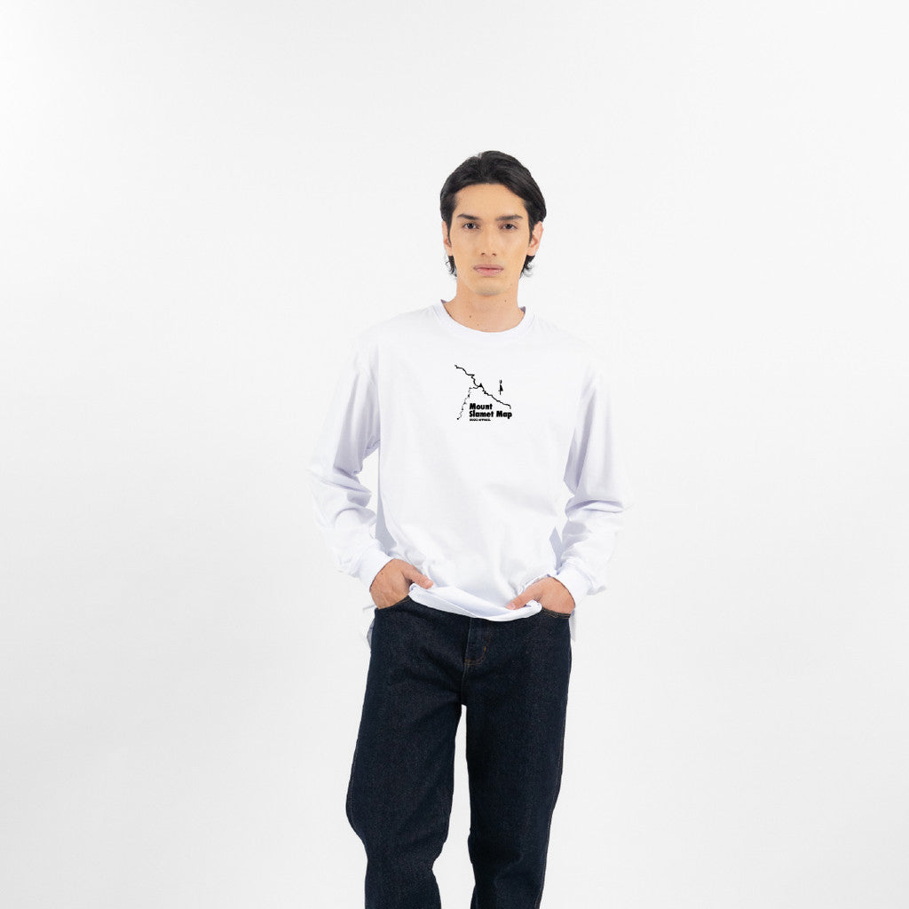 Erigo T-Shirt Long Sleeve Oversize Mandy White - Kaos Lengan Panjang Unisex