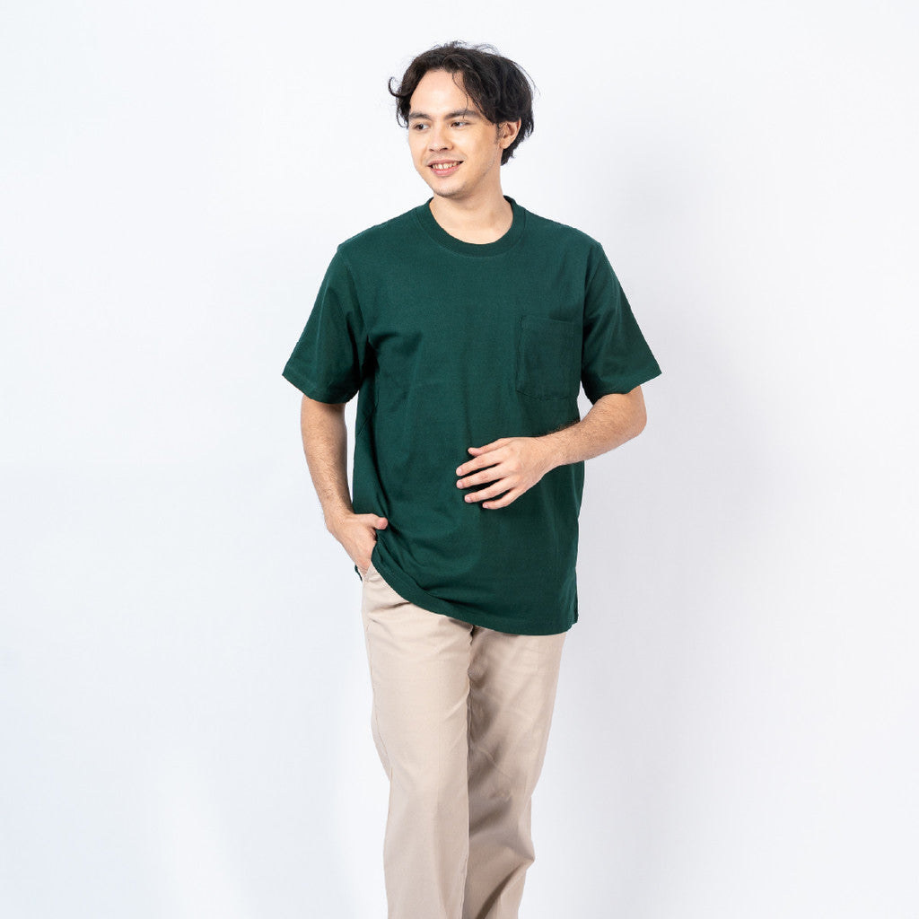 Erigo T-Shirt Oversize Pocket Kieran Emerald - Kaos Oversize Unisex