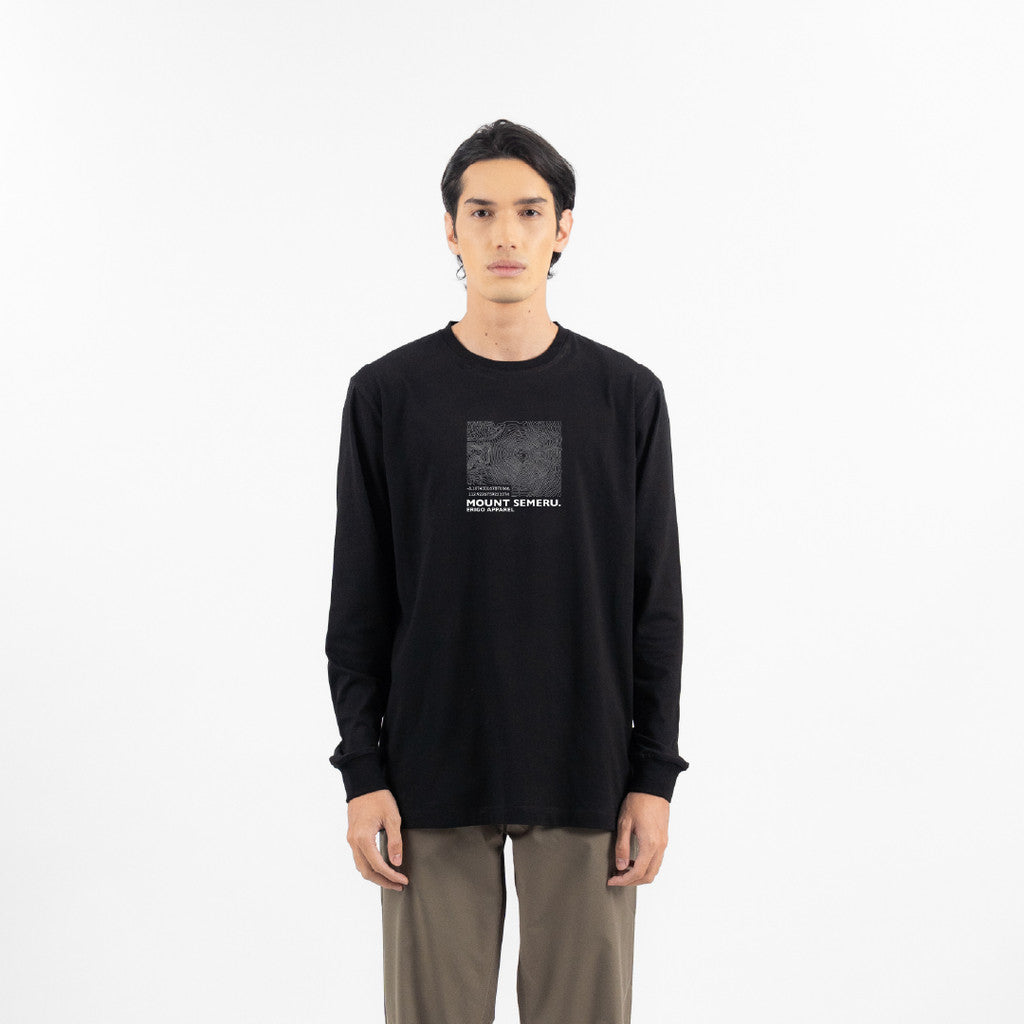 Erigo T-Shirt Long Sleeve Oversize Melky Black - Kaos Lengan Panjang Unisex