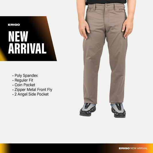 Erigo Five Pocket Pants Xavi Dark Brown - Celana Panjang Five Pocket Unisex
