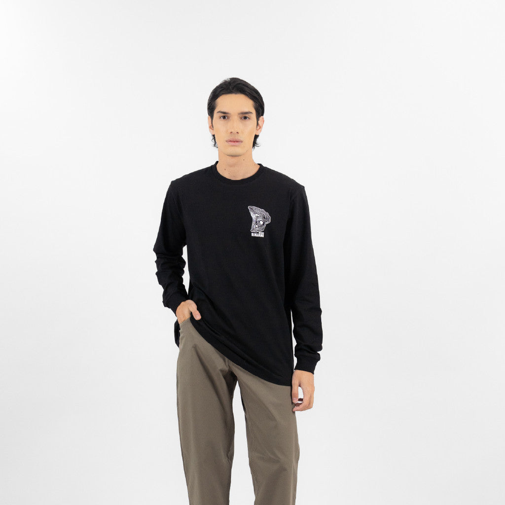 Erigo T-Shirt Long Sleeve Oversize Mofix Black - Kaos Lengan Panjang Unisex
